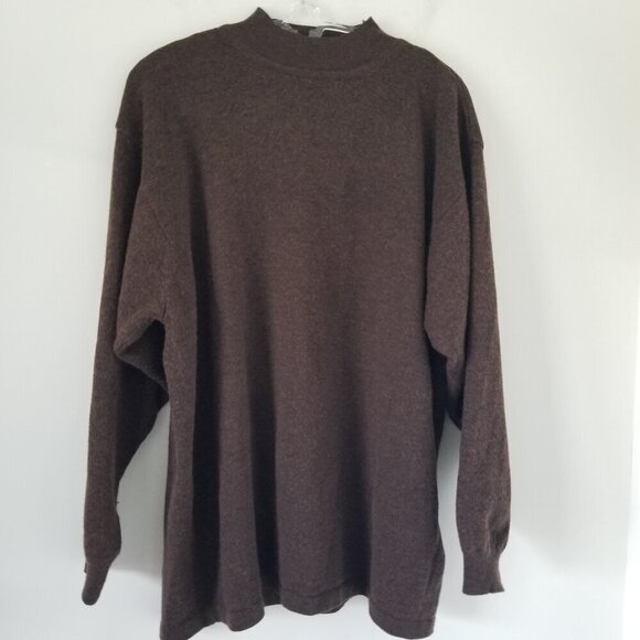 Geoffrey Beene Mens Merino Wool Blend Sweater Italian Preppy Minimalist CasualXL - Picture 1 of 9